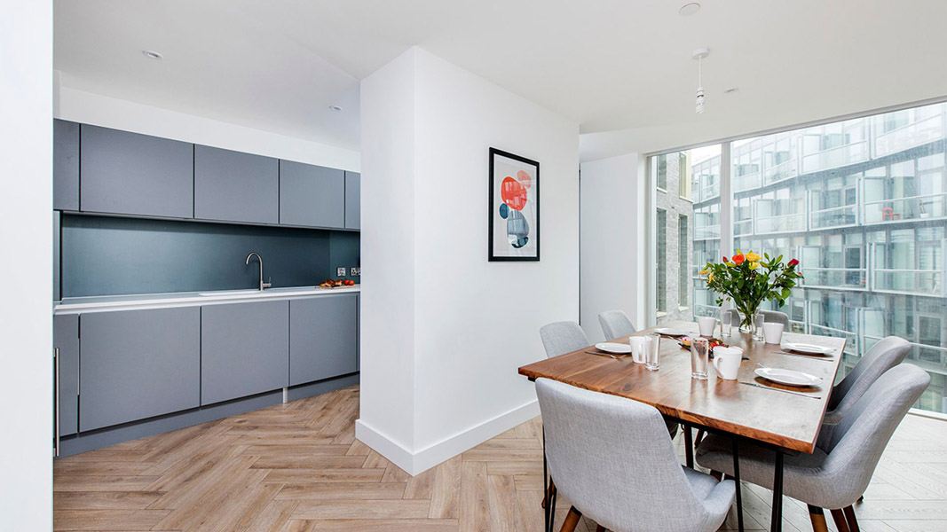 Kitchen Area In Salford Flat Manchester