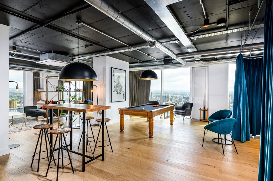 games room in manchester apartment