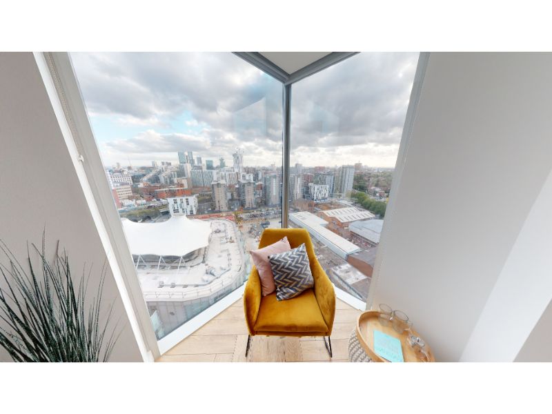 A Closer Look At Anaconda Cut 2 Bedroom Apartment Living Area With View Of Manchester